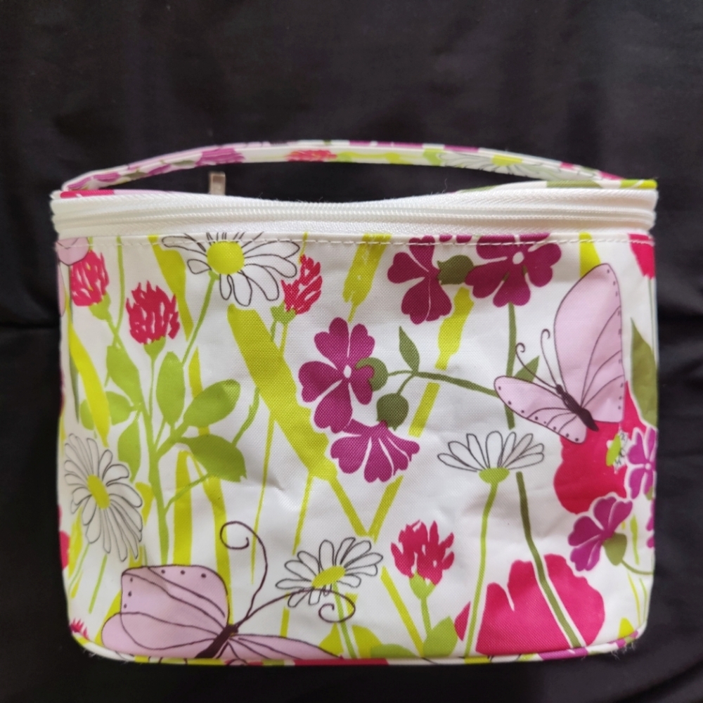 Clinique Colorful Floral Makeup/Toiletry/Jewelry Bag